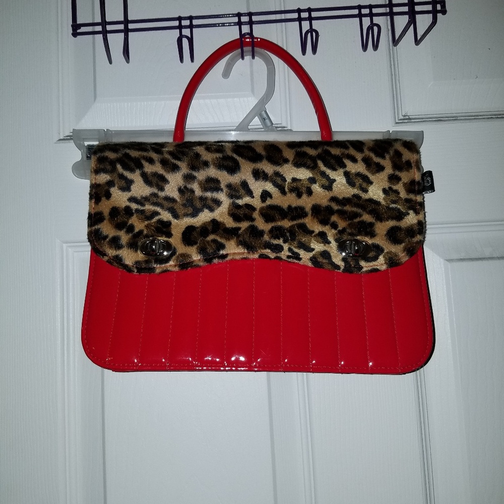 Hell's Belles Leopard Top Handle Satchel